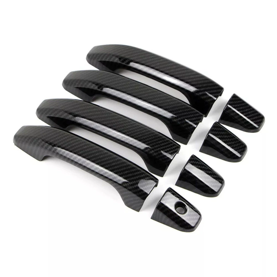 Для 20-24 моделей Chevrolet Silverado Углеродного волокна крышка ручка из углеродного волокна дверная ручка модификация