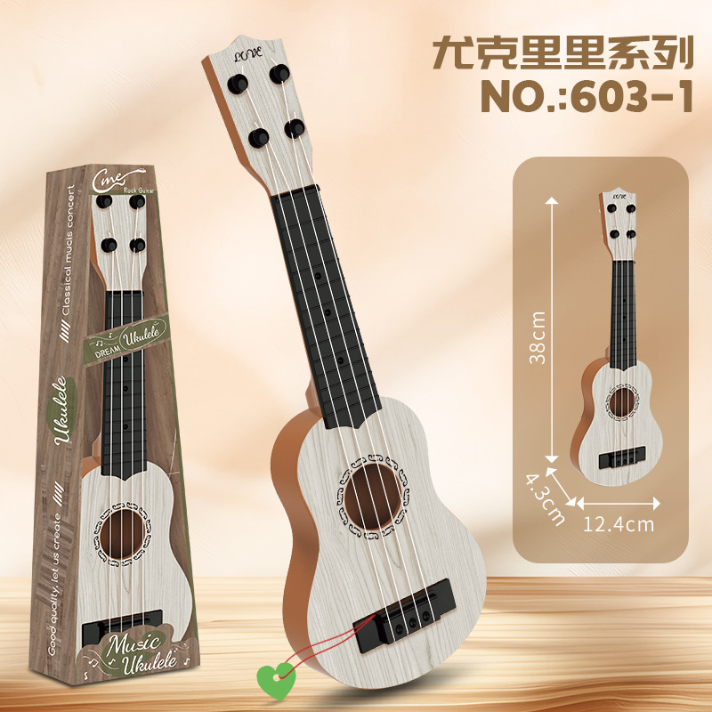 Fábrica de simulación directa ukelele de simulación de los niños guitarra puede jugar iluminación instrumento musical educativo Juguete musical