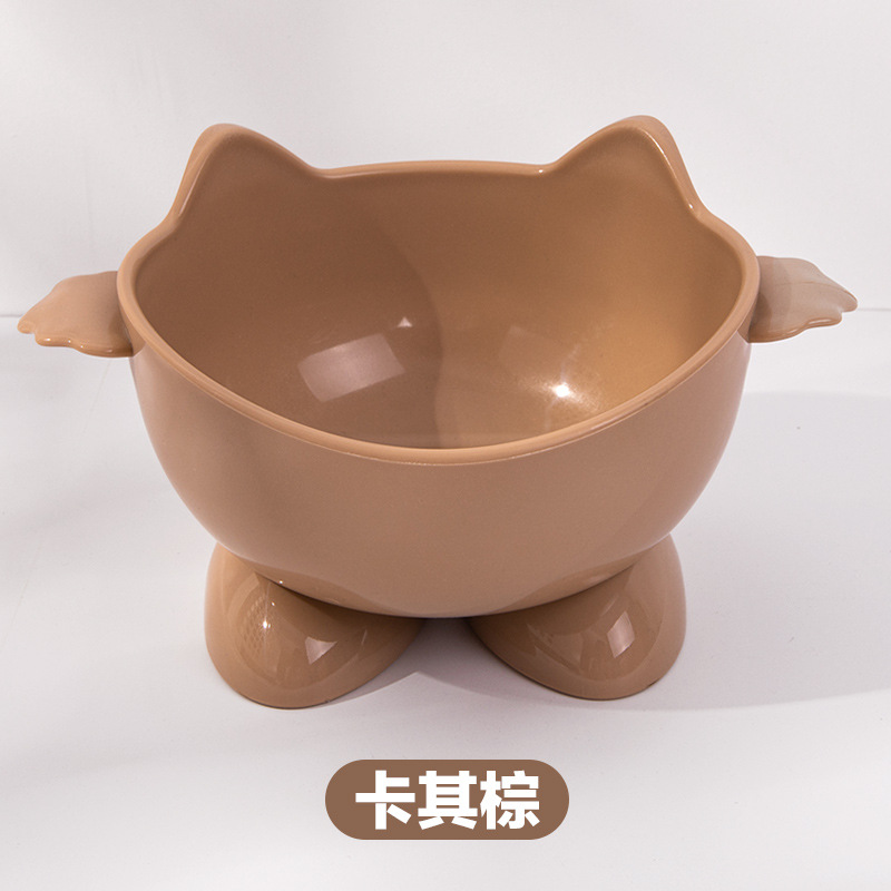 Tazón de gato alto, gran diámetro, gran capacidad, cara sucia, anti-volcado, original, venta al por mayor de fábrica de cuencos para mascotas Fat Ding
