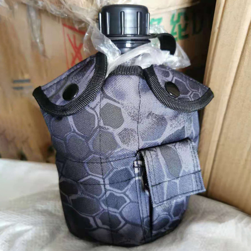 Conjunto táctico de hervidor de agua 1l de gran capacidad, interior de grado alimenticio, excursión de campamento de montañismo al aire libre US bolsa de agua al aire libre de plástico