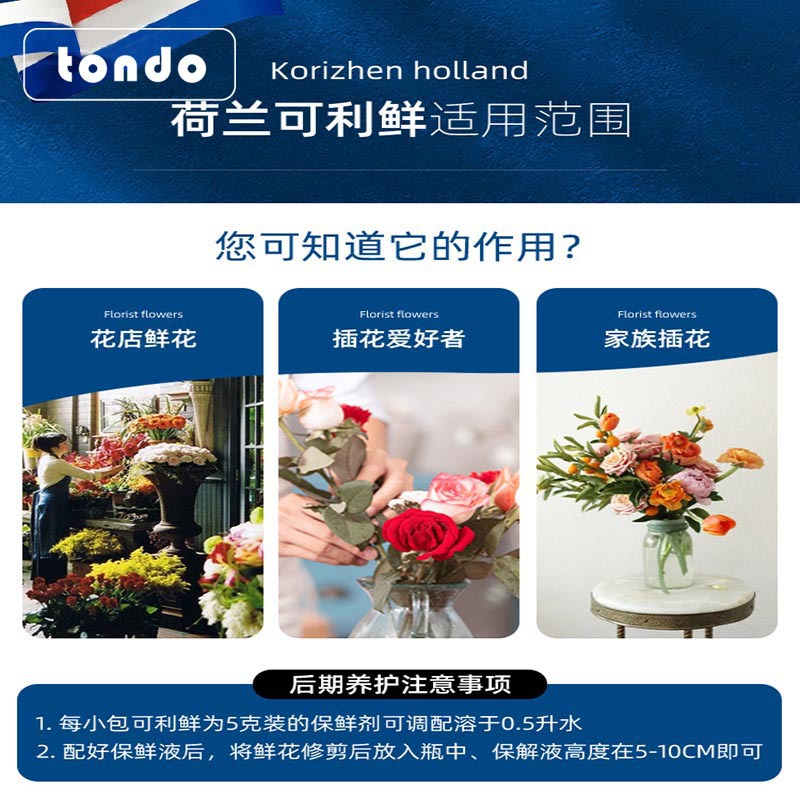Tangde productos genuinos importados fresco holandés hoja brillante agente flor conservante solución nutritiva de uso general