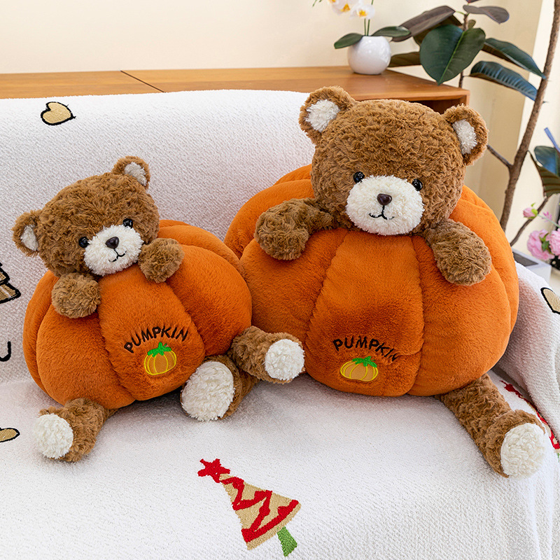 国境を越えた新型カボチャ熊ぬいぐるみかわいいハロウィーン装飾人形子供ぬいぐるみプレゼント女
