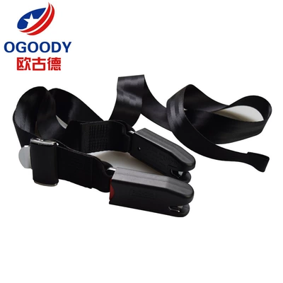 Cross-Border Isofix Interface Latch Connection Belt Car Kids Safety Seat Polyester Fixed Soft Safety Belt X (Car seat belt) - isofix-link-strap-black