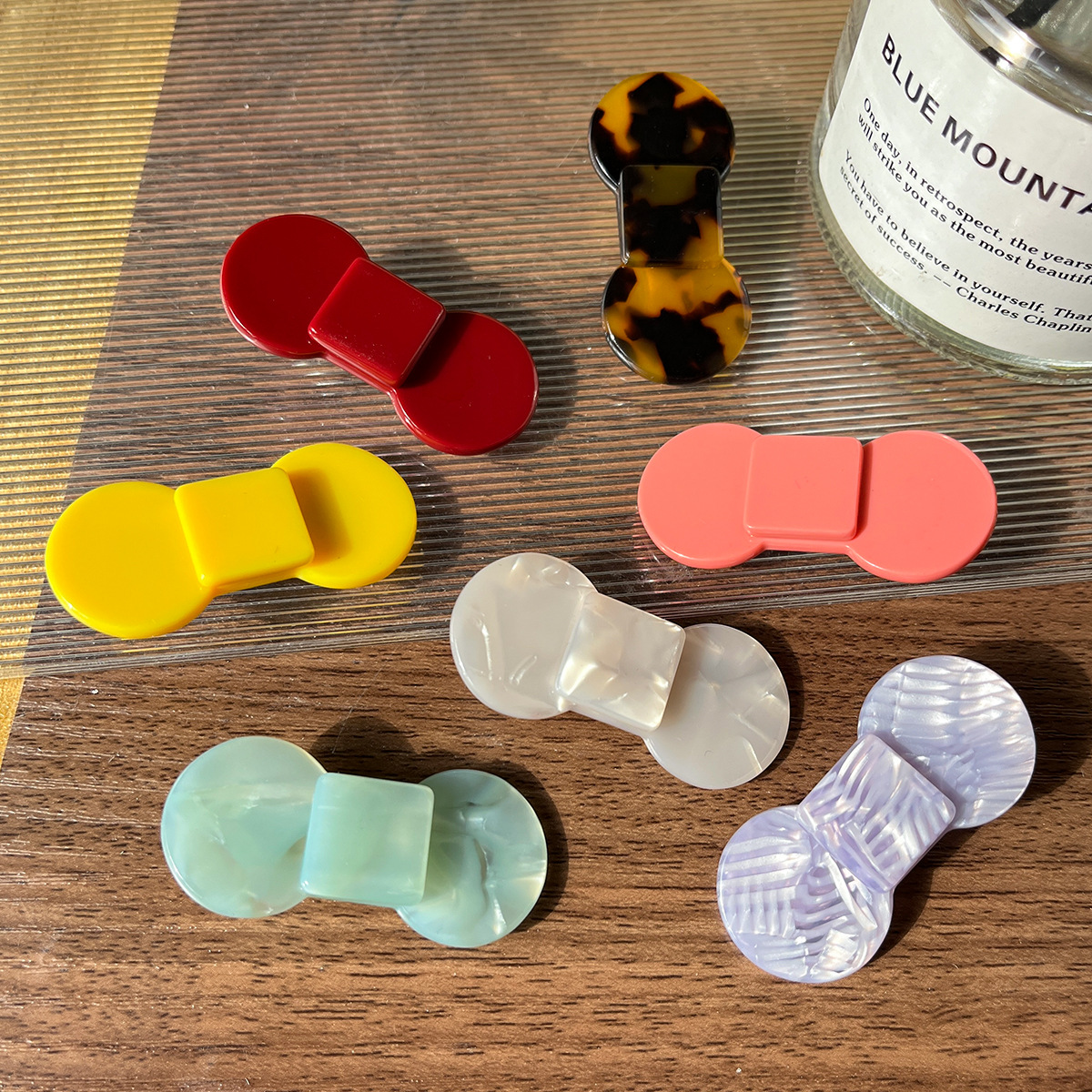 Aitong joyería dulce arco de mariposa joven clips de cabello de ácido acético refinado coreano nuevo clips de cabello rotos clips de cabello lateral