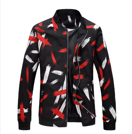 2024 primavera y otoño nuevo estilo chaqueta de color de los hombres de moda casual juvenil más grasa talla grande chaqueta delgada