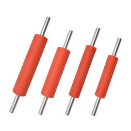 不锈钢压面棍硅胶滚轴擀面杖厨房用品饺子皮擀面棍和面棒烘焙工具