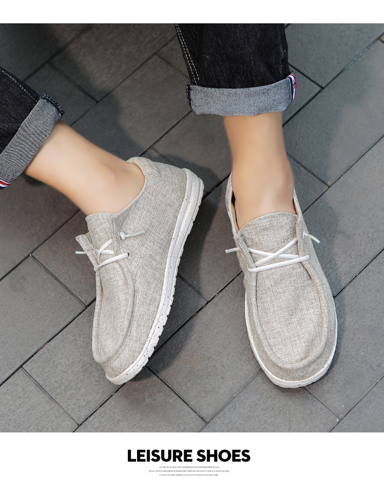 Cross-border 's Best-selling Canvas Loafers For Men, Flat Casual Couple's Slip-on Cloth Shoes, Trendy And In Stock_vogvips.com