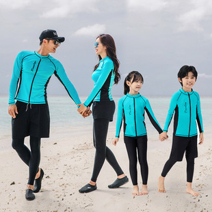 South Korea diving suit women's two-piece snorkeling swimsuit women's loose slimming long sleeve sun protection quick-drying surfing suit jellyfish suit