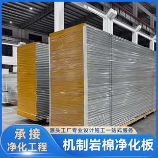 5cm 10cm Rock Wool Board Fireproof Soundproof Clean Board Manufacturer Direct Sales Dust-Free Workshop Partition Wall Ceiling