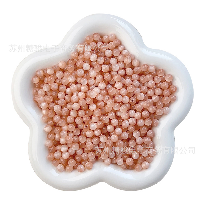 Round beads, bracelet handmade, necklace, accessory, accessories, 6mm, cat's eye, DIY 5