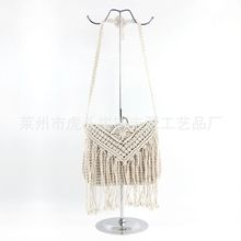 2023筐单肩斜挎女士包包三角棉线包简约流苏棉绳包沙滩度假包优惠