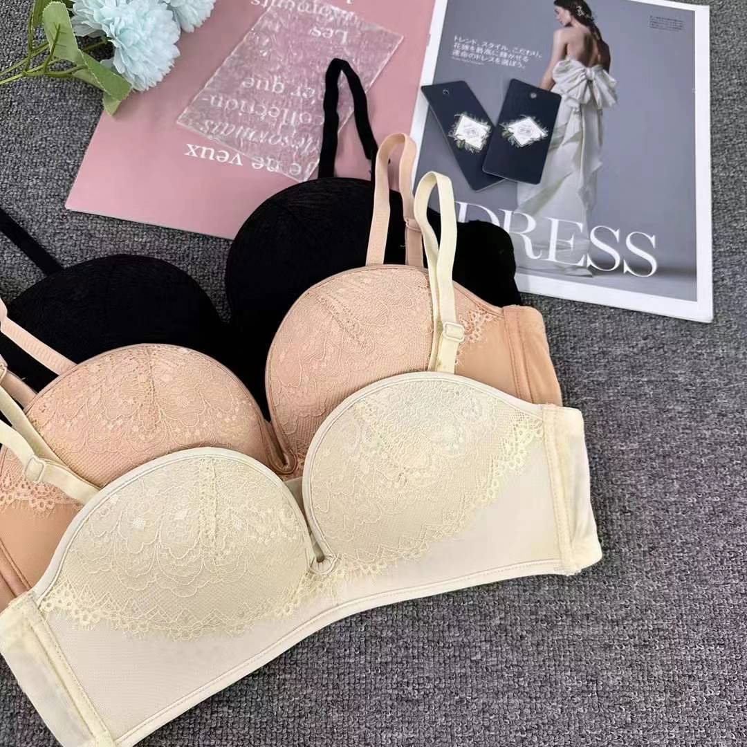 Nuevo sujetador de alta calidad de moda de encaje jacquard transpirable ajustable confortable tipo de pecho pequeño tipo de ropa interior para mujeres