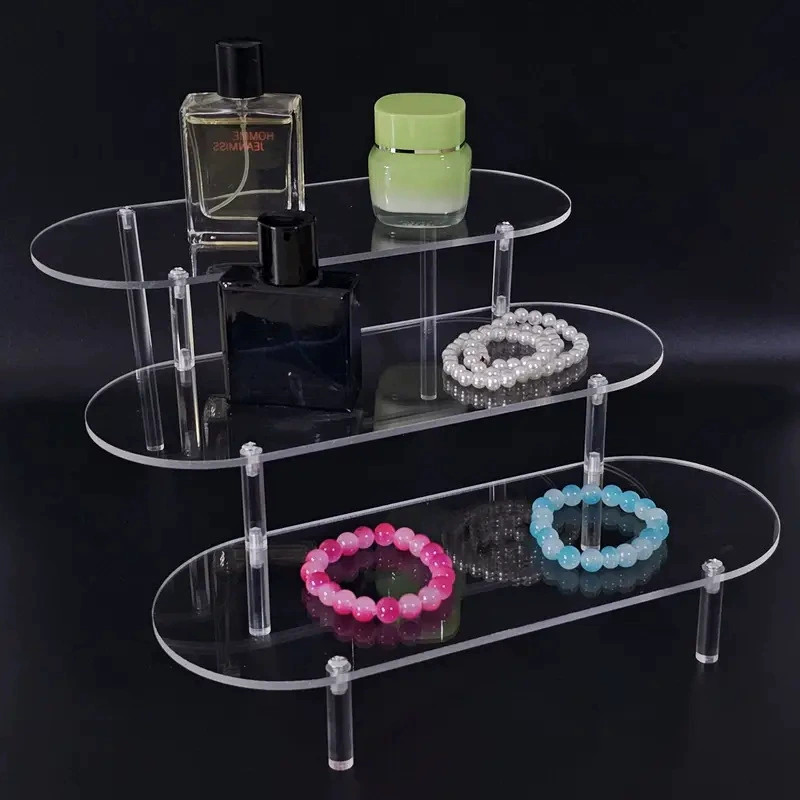 Прозрачная акрилная лестница витрина один слой три слоя слепой коробки держатель куклы ювелирные изделия косметика держатель для хранения