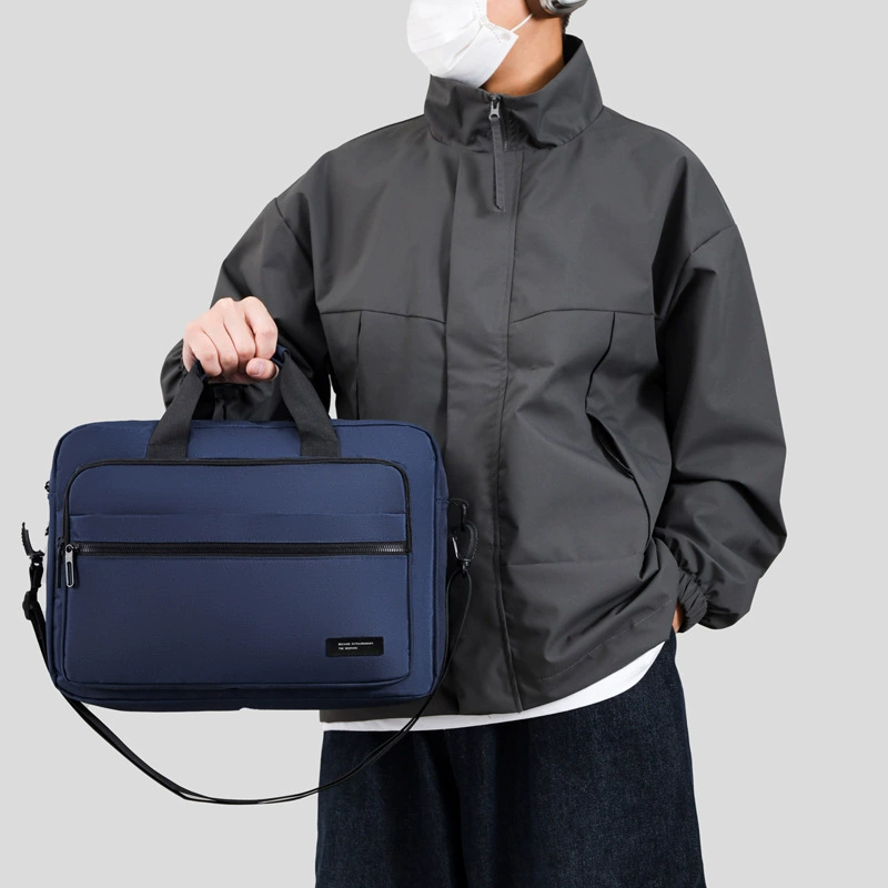 Capacious laptop, men's shoulder bag, business version, high-quality style