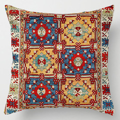 跨境亞馬遜熱銷復古花紋民族風波斯圖案定抱枕套家居裝飾靠枕靠墊