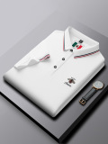 阿里虎 Мужская летняя элитная футболка polo, с вышивкой, короткий рукав