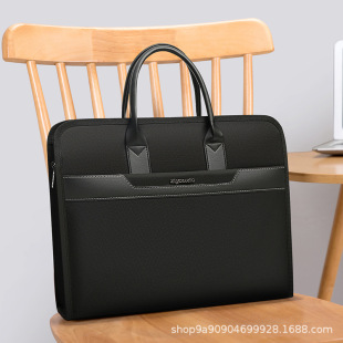 Yiyun Chen Briefcase Custom Logo Portable File Bag Men's and Women's Business Meeting Briefcase with Water Cup