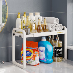 廚房微波爐置物架台面多功能可伸縮雙層烤箱電飯煲多層收納架家用