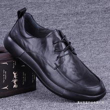 外贸皮鞋男真皮2025春秋季新款头层牛皮防滑软底透气商务休闲男鞋