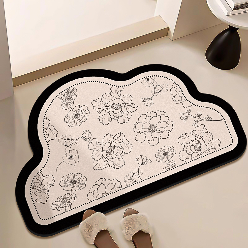 Alfombrilla de baño, barro de diatomeas, tapete absorbente antideslizante, tapete de cocina, tapete de baño, alfombra de baño en la puerta del baño