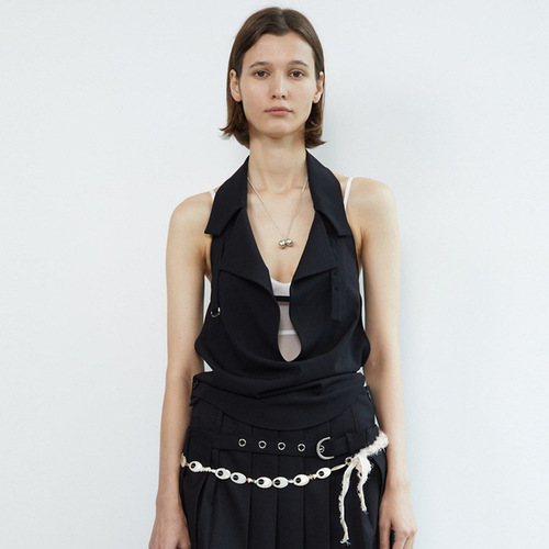 LOW CLAS**C Vest Suspender Women's 2024 Summer New Korean Niche Sexy Backless Bottoming Sleeveless