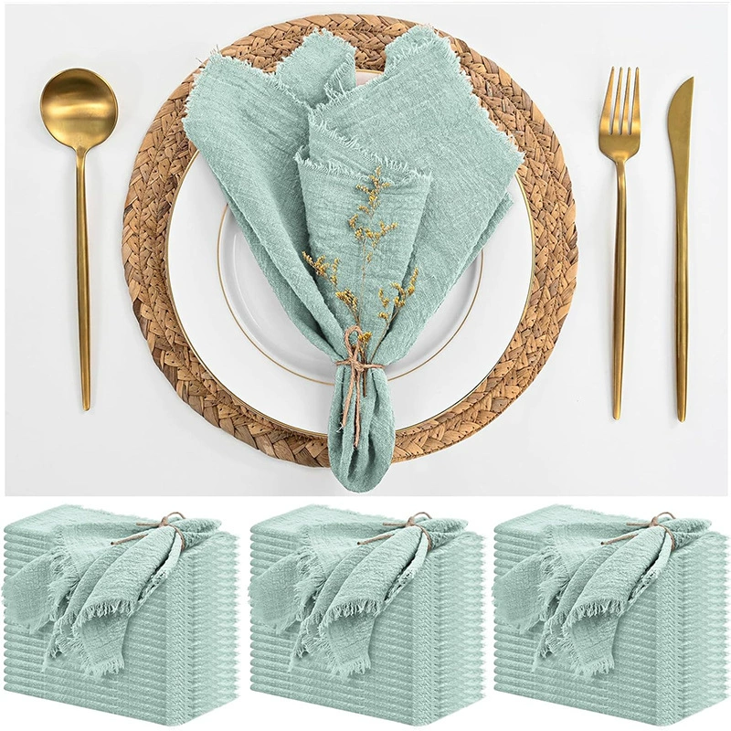 Paper napkins, square two-color cloth
