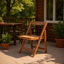 实木轻便折叠椅家用凳子简约餐椅麻将椅耐用卧室椅便携简易可折叠