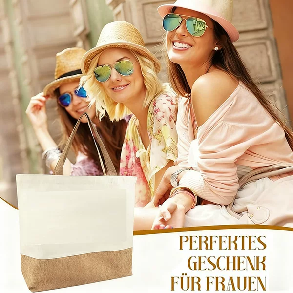 Amazon Cross-Border Customized Canvas Bag Imitation Linen Handbag Birthday Wedding Souvenir Christmas Gift Canvas Bag