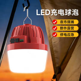 充电式led灯泡夜市摆摊地摊灯车厢灯户外照明灯超亮长续航大容量
