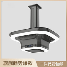 棋牌室吸烟灯麻将房馆桌灯室内除烟排风抽烟机吊灯升降强力排烟机