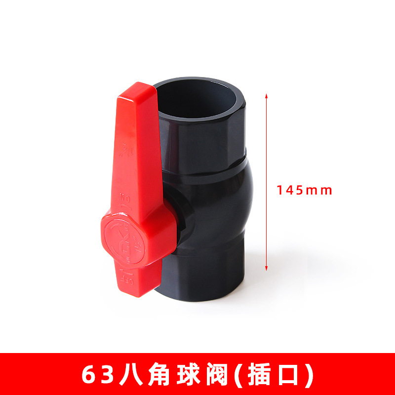 63 gris oscuro válvula de bola octogonal socket (32 unids/caja)