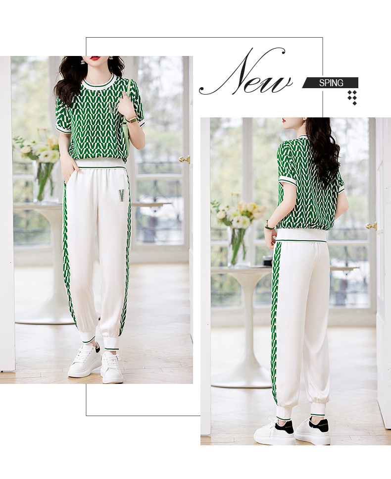 Women's Suit 2023 Summer New Fashionable And Elegant Casual Two-Piece Set For Ladies_ecoleips.com