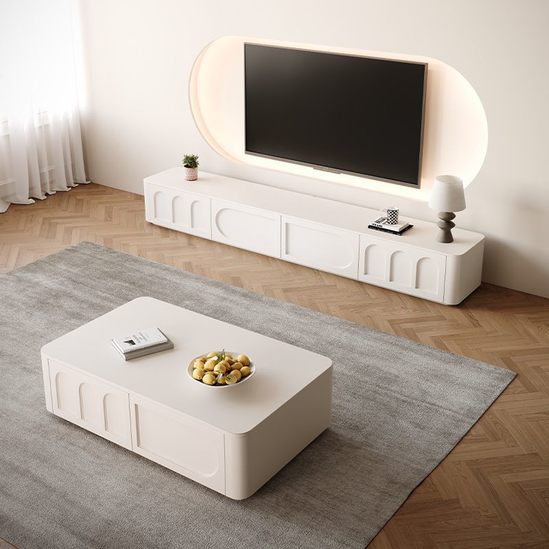 Ym Tv Cabinet Coffee Table Combination Solid Wood Simple Retro Style Black Small Apartment Paint Living Room Floor-Standing Tv Cabinet