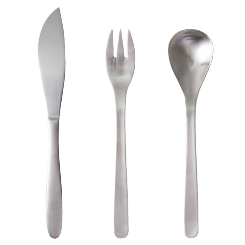 Japanese matte 304 material stainless steel knife, fork and spoon, Western tableware, coffee spoon, cake fork ins