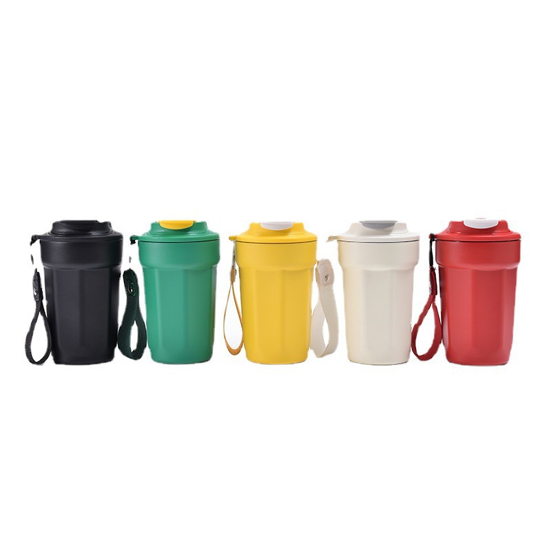 Taza de aislamiento Taza de café octogonal de acero inoxidable Taza de agua portátil de alto valor para hombres y mujeres Taza de mano al por mayor Logotipo personalizado image 6