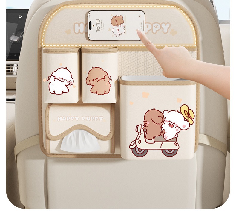 Car Two-In-One Multifunctional Seat Back Anti-Kick Storage Bag, Car Seat Storage Bag, Anti-Dirt Mat for Car Rear Seats