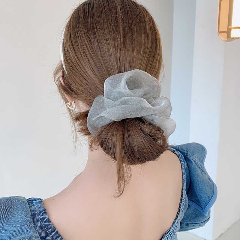 Elegante mesh haar scrunchie voor dames haaraccessoire_voghion.com