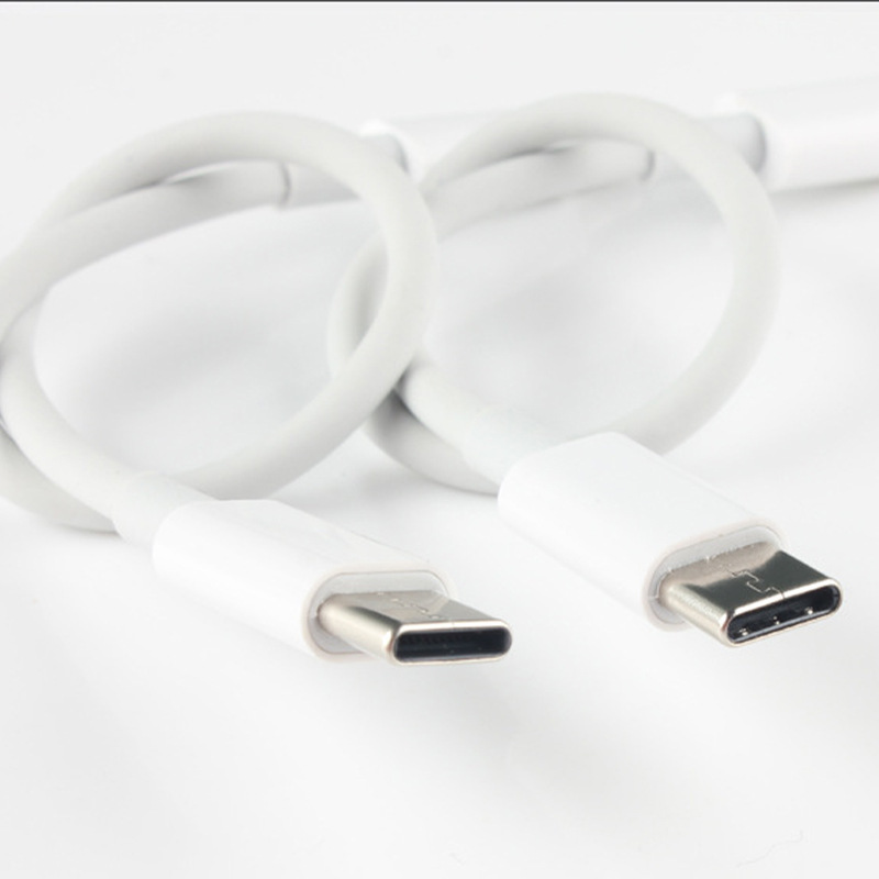 Cable de datos de doble cabeza Typec interfaz Power Bank teléfono móvil cable corto doble USB-C público a público cable de datos de carga rápida
