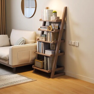 Solid Wood Bookshelf Storage Rack Floor Internet-famous Children's Simple Vertical Multi-layer Bookcase Household Living Room Wall Storage Rack