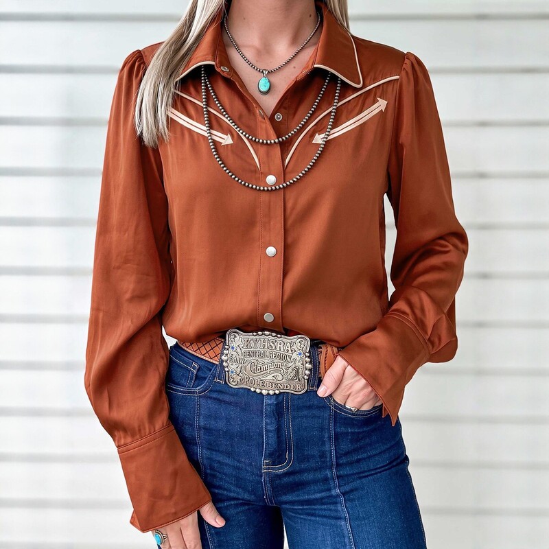 Fashionable women's shirt, Amazon autumn western retro style, European and American design, commuter long-sleeve top for women Fashionable women's shirt, Amazon autumn western retro style, European and American design, commuter long-sleeve top for women