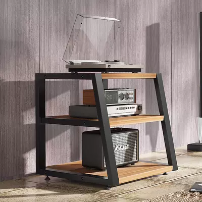 Electric car big tripod: Equipment Rack Household Solid Wood - q03-light-walnut-3-layers