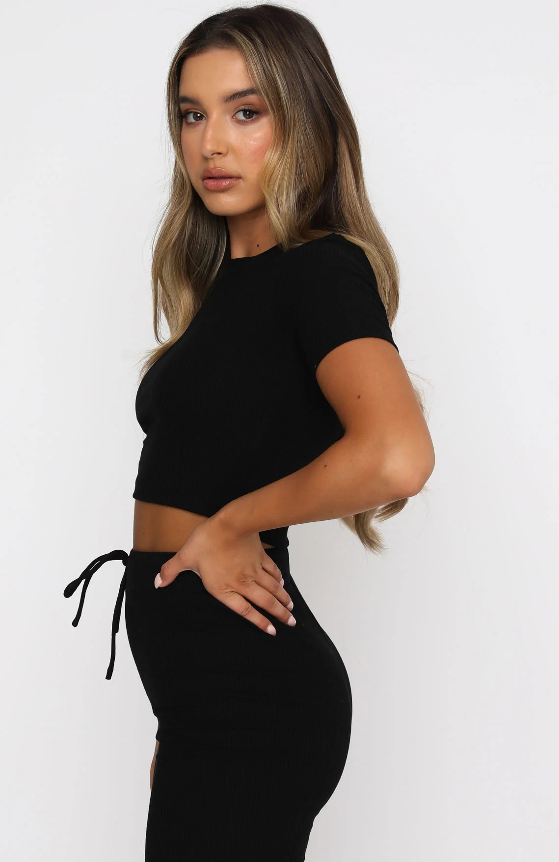 350g Weight Short Sleeve Sleeve Length Polyester Fabric Type Pant Co-ord Set Sets Type 2 Pieces Set Quantity Holiday, Daily Occasion Round Neck Neckline Slim Fit Type Solid Color Pattern Spring Season Women's Gender Streetwear Style Holiday Daily Women's Streetwear Solid Color Polyester Pant Co-ord Set Pants Sets 34