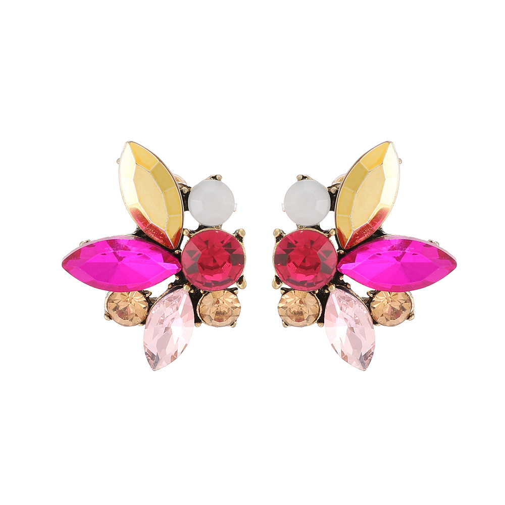 Lady Geometric Rhinestone Inlay Artificial Gemstones Women's Ear Studs display picture 2