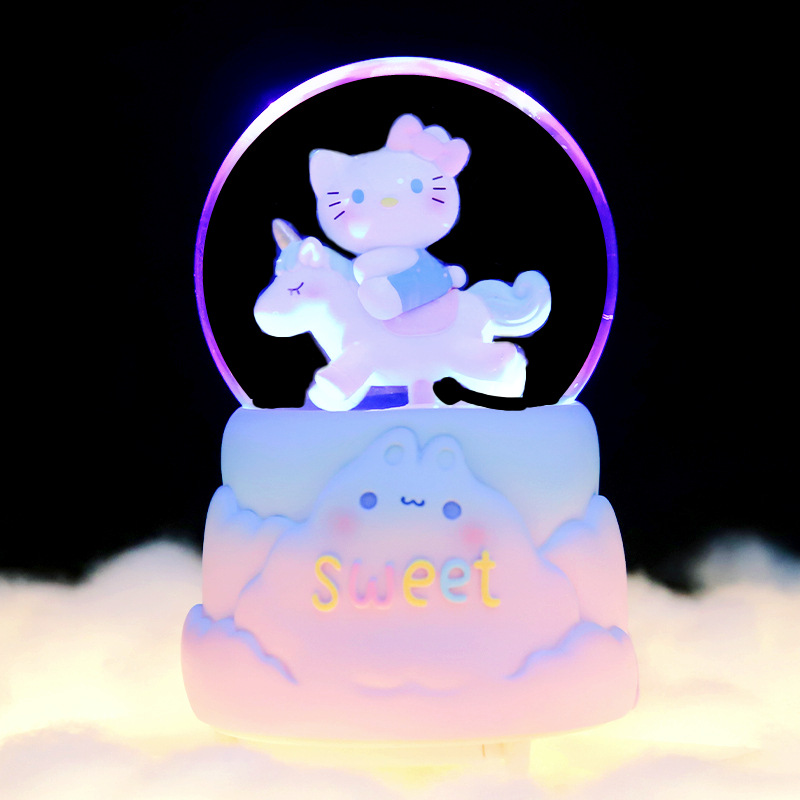 Caricatura adorable perro Pacha bola de cristal adornos de nieve luminosa para niños niños niñas estudiantes regalos al por mayor