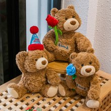 吾卢拉生日帽礼物小熊毛绒玩具可爱泰迪熊玩偶公仔圣诞节送女生