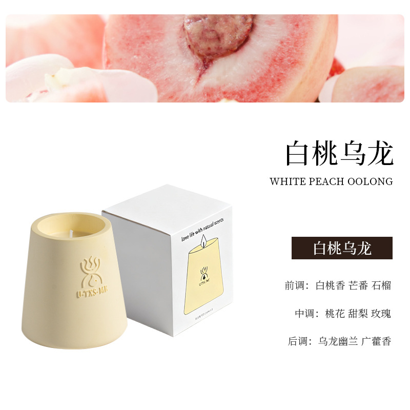 Velas de aromaterapia Atmósfera Adornos de decoración de interiores Recuerdos Aromaterapia Cera de soja Velas Taza Fragancia Yeso Fragancia Caja de regalo