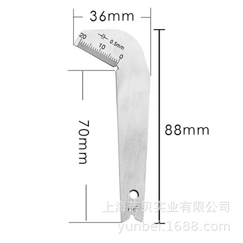 Stainless steel drill bit rake edge gauge 118 degree drill tip angle rake edge measurement Drill bit sample Drill bit edge gauge