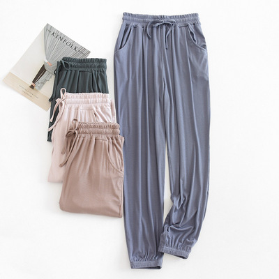 Closing modal Pajamas spring and autumn summer Thin section trousers Simplicity Easy Slacks Exorcism Elastic force