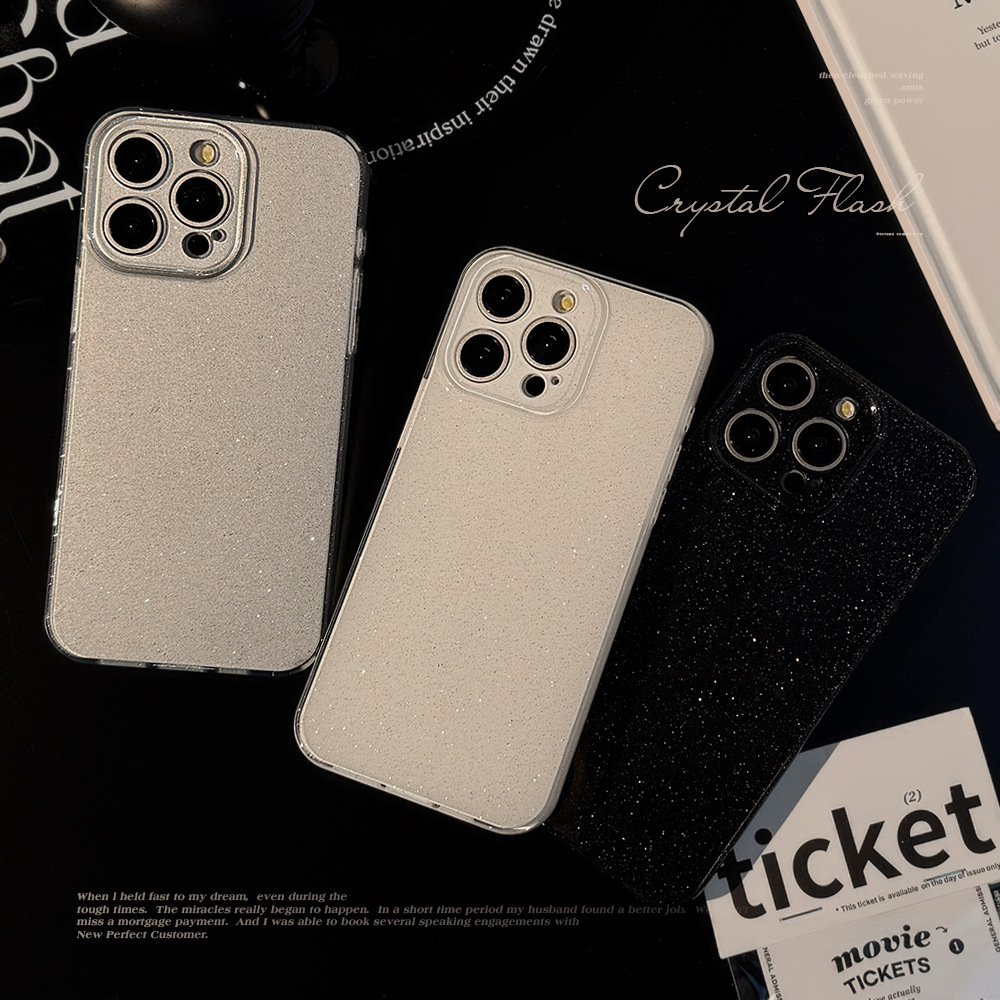 Funda para teléfono iPhone 17 con purpurina de doble capa, funda simple para iPhone 15 Pro Max, funda suave para iPhone 13, cobertura total para iPhone 14 Pro, compatible con iPhone 11