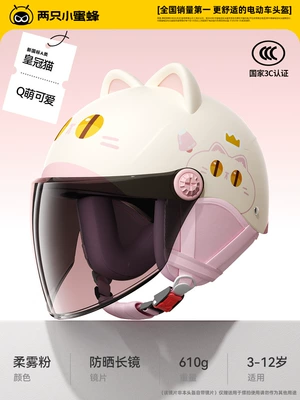 Cycling Safety Helmet, Corporate Purchase — Motosiklet kaskı (dəbilqə) - princess-catsun-protection-long-goggles-removable-ear-protection-for-all-seasons-one-size-fits-all-for-children